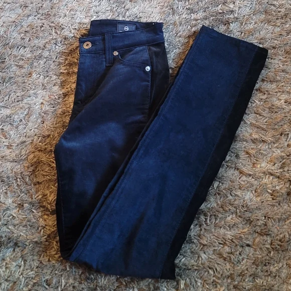 NWT! Anthropologie $215 AG Adriano Goldschmied The Mari Tuxedo Stripe Pants 25 - Picture 9 of 12